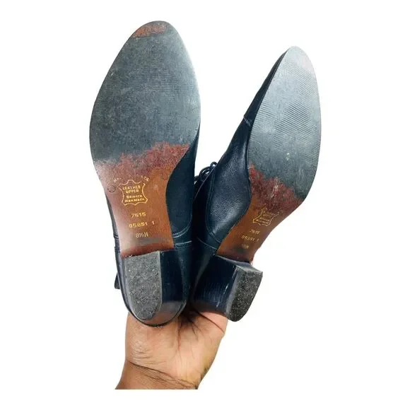 Elegant Black Leather Ankle Boots - Picture 6 of 8